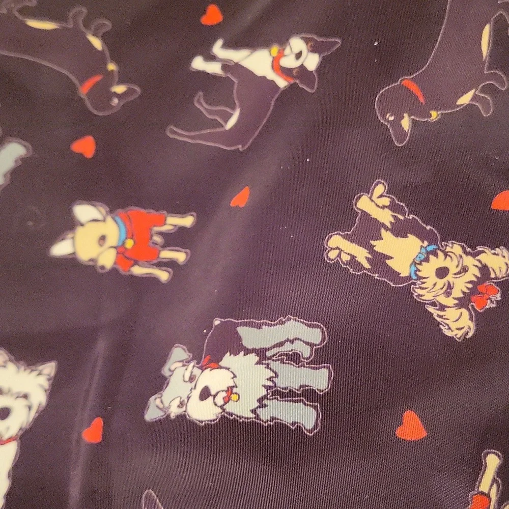 Marc Tetro Black Packing Cubes with Dog Print And Hearts Te